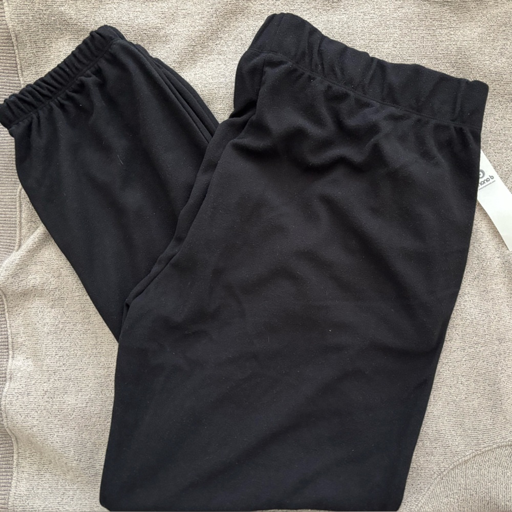 Black Fleece Jogger Pants